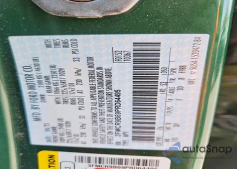 2023 Ford Bronco from USA, damaged, VIN 3FMCR9B69PRD64495